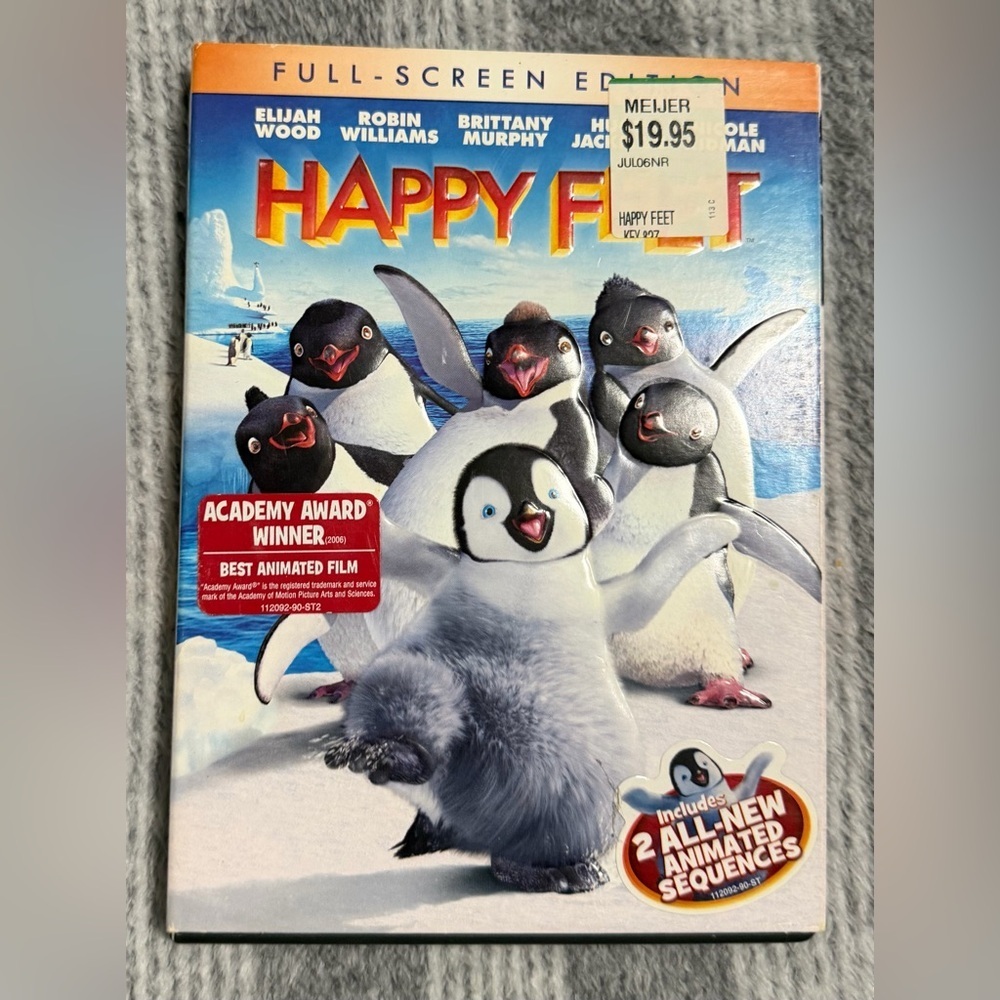 Happy Feet Full Screen DVD 2006 Warner Brothers